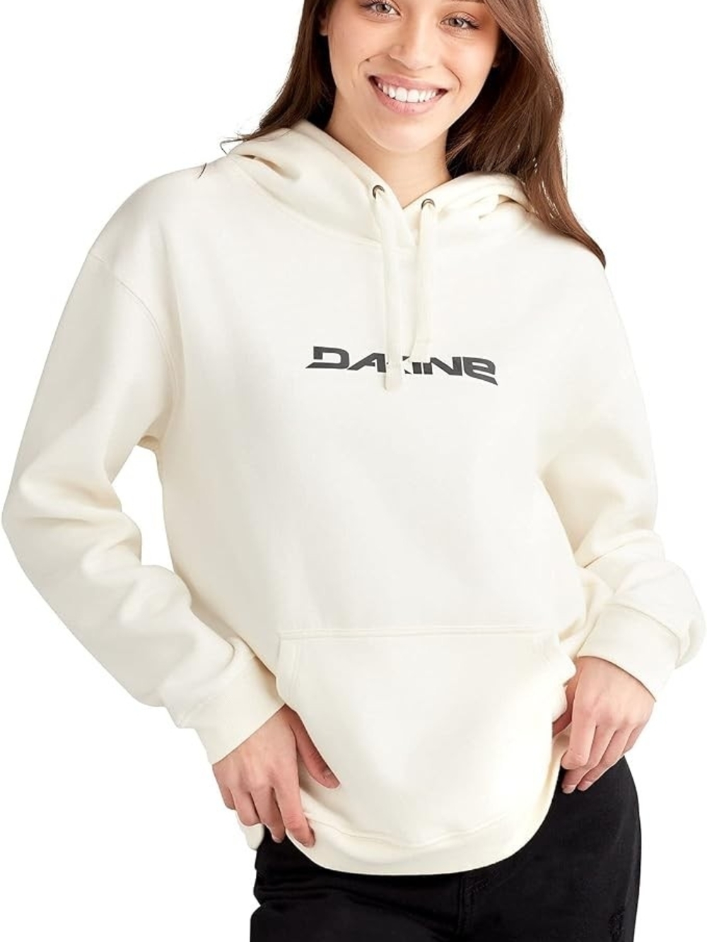 Dakine Surf White Pullover Hoodie with Black Logo